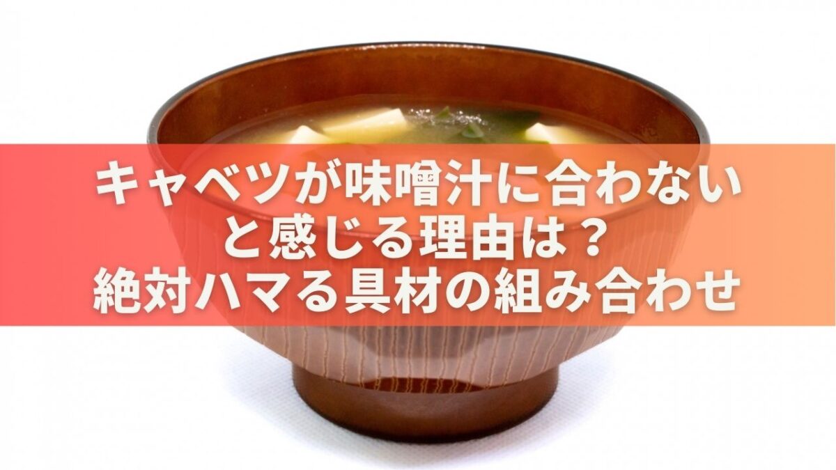 キャベツが味噌汁に合わないと感じる理由は？絶対ハマる具材の組み合わせ