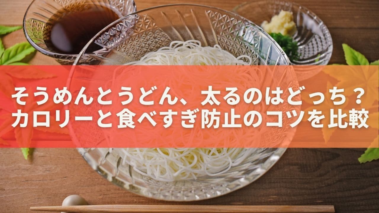 そうめんとうどん、太るのはどっち？カロリーと食べすぎ防止のコツを比較
